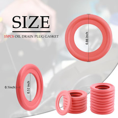 15PCS Oil Drain Plug Gasket Replacement OEM 090-115/06507741Aa,Soft ID 14Mm