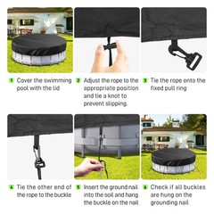 Easy to install and remove Round Pool Cover Ideal for Waterproof and Dustproof