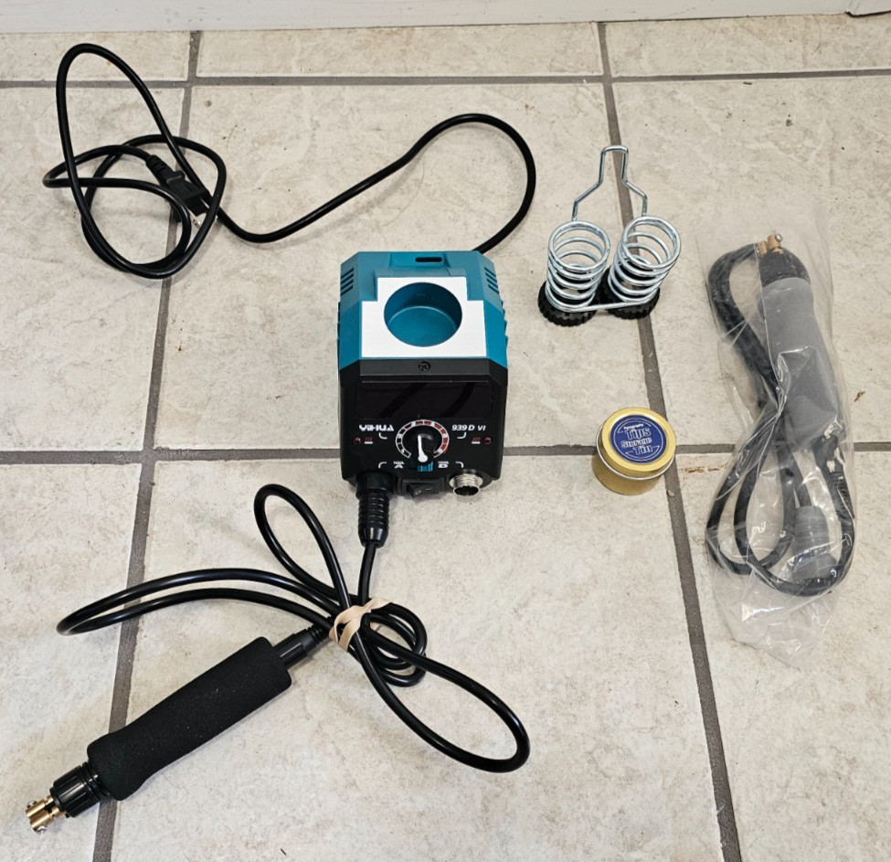 YIHUA 939D+ VI Digital Soldering Iron Station Kit 110W High Power B-new Open Box