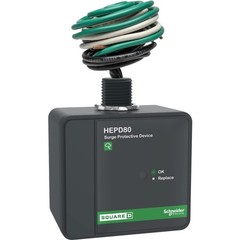 Square D HEPD80 Universal Whole House Surge Protection Device, 1-Phase, 3-Wir…