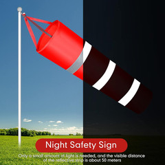 2 Pcs Airport Windsocks Measurement Sock Bag with Reflective Belt Oxford Fabric