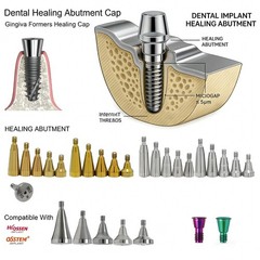 5Pcs US Dental Healing Abutment Mini Regular Platform compatible Osstem Hiossen