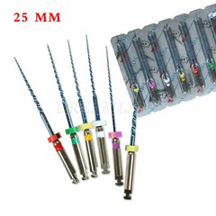 6pcs SANDENT Dent Endodontic NITI Rotary Files 25mm Root Canal Files Assorted