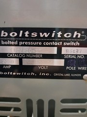 BOLTSWITCH “WLDC2610-ST” 2000AMP 600VDC SINGLE-PHASE FUSSIBLE