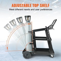 Welding Cart 3-Tier 400 LBS Welder Welding Cart with 360° Swivel Wheels