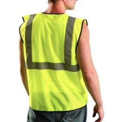 OccuNomix Mens Class 2 Mesh Single Stripe Safety Vests Yellow 2x/3x Large NEW