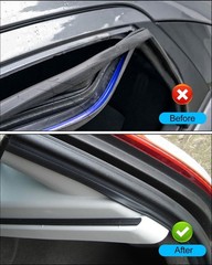 Rear Door Rubber Weatherstrip Seal Left & Right Fit for Nissan Sentra 2013 20…