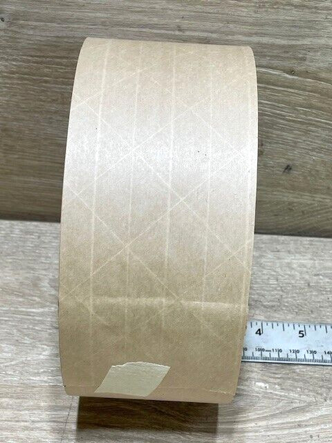 Reinforced Kraft Paper Carton Tape Water Activated 3″ x 500Ft LOT OF 4 ROLLS