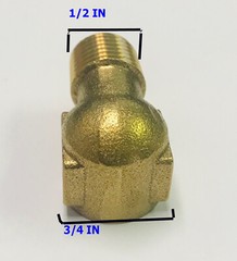 Forged Brass Street Elbow 1/4 NPT Male by 1/4 NPT Female 90 Degree Sold Each