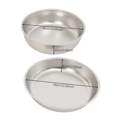 3Pcs 6L Chafing Dishes with Fuel Holders & Handle Stainless Steel Buffet Dishes