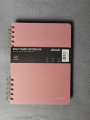 Altitude Split Wire Notebook Rose Gold Mauve Bamboo Paper Recycled Soy Based Ink