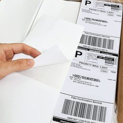 500-4000 4×6 Fanfold Direct Thermal Shipping Labels for Zebra & Rollo Printer