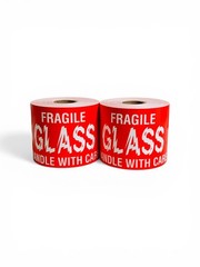 3×5 (Broken) Glass Handle w Care Labels Fragile Adhesive Stickers 1 Roll of 500