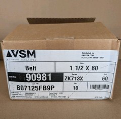 VSM ZK713X 1-1/2 in x 60 in, 60 Abrasive Belt 60 Grit Zirconia ( QTY 10 )
