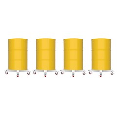 55 Gallon Heavy Duty Metal Drum Dolly, Barrel Dolly Carts with Swivel Casters