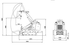 Rippa RS06 -3 Skid Steer Loader with Kubota D1105 Engine, 2 speed, Pilot Control