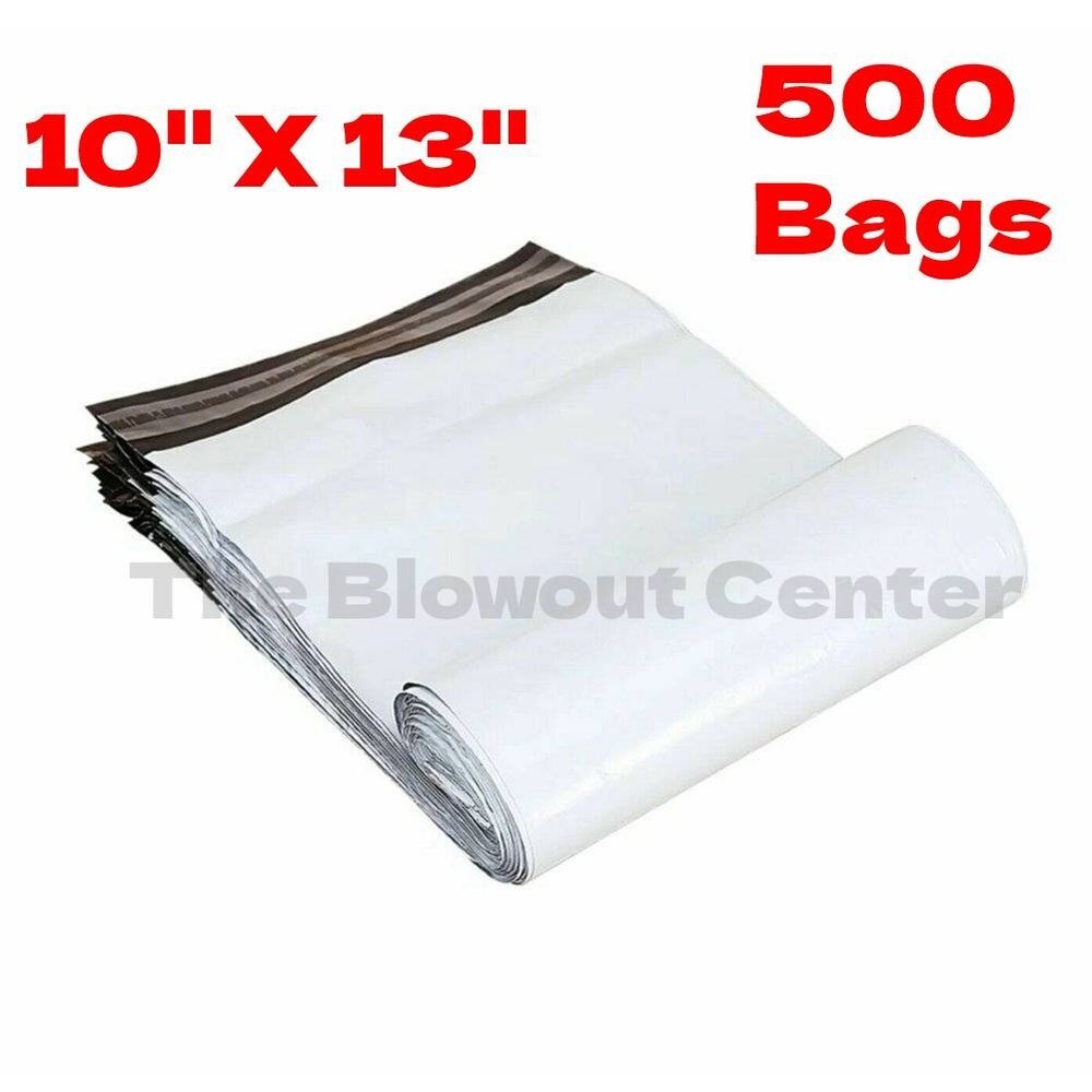 500 Poly Premium Mailers Shipping 2.5 Mil Self Sealing Tearproof Plastic Bags