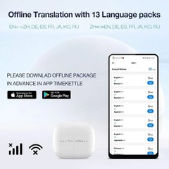 Timekettle M3 3-in-1 Language Translator Earbuds, Real-Time Translation in 43 La