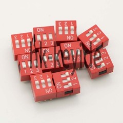 10PCS NEW 3P 3 Position DIP Switch Side Style 2.54mm Pitch Through Hole DIY Good