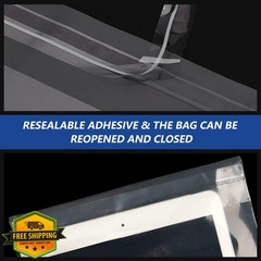 WEPOLY 14×20 Clear Poly Bags 500 Pack Suffocation Warning