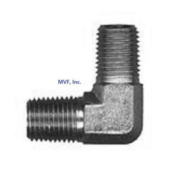 1/4″ Male NPT x 1/4″ Male NPT 90° Elbow Adapter Plated Forged Steel 5500-04-04