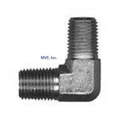 1/4″ Male NPT x 1/4″ Male NPT 90° Elbow Adapter Plated Forged Steel 5500-04-04