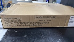 OfficesToGo HAT01 TGFTBASE71 71″ Flip Top Training Table Base Black Unit