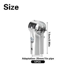 12 PCS 1 Inch T Pipe Clamps, HeavyDuty Galvanized Steel Connectors with Bolts…