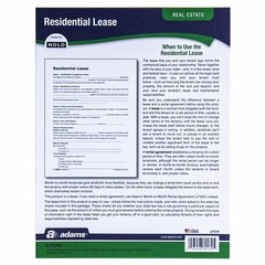 Adams LF310 Residential Rental Lease Agreement With Instructions