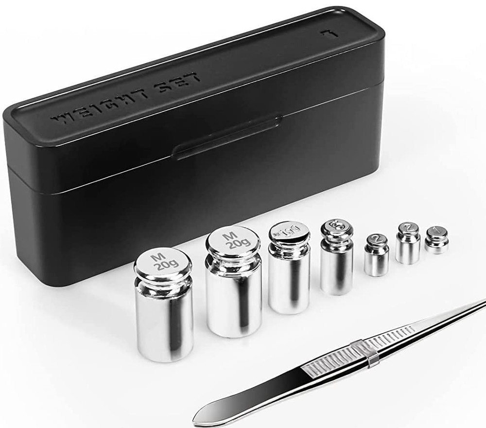 GRAM PRES Calibration Weight Set,1g 2g 5g 10g 20g with Tweezers for Small