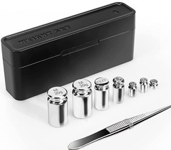 GRAM PRES Calibration Weight Set,1g 2g 5g 10g 20g with Tweezers for Small