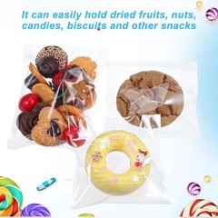 100 Pack 4.75×6.5 Inch Clear Resealable Cello Cellophane Bags 1.2mil Poly