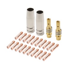 24pcs MB 15AK MIG Welding Gun Kit 030/035Contact Tip Nozzle Diffuser