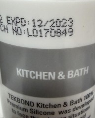 Tek Bond White 100% Premium Silicone Caulk Kitchen & Bath 10.1 OZ (6 Pack)