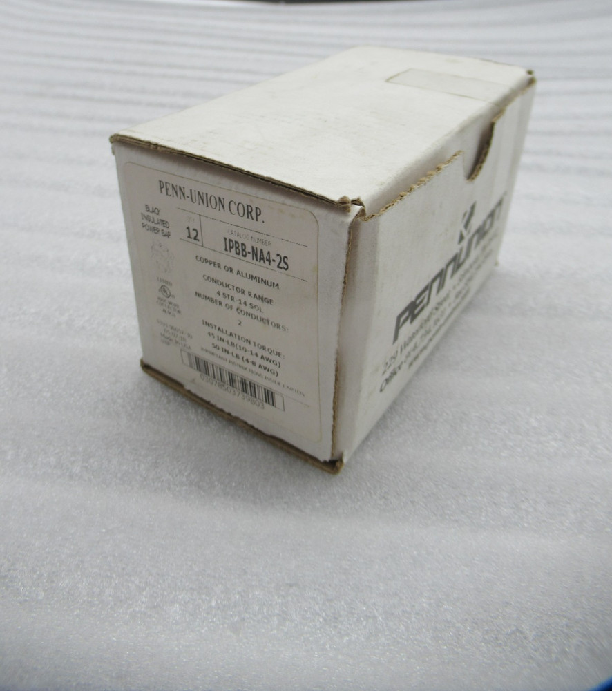 Penn-Union IPBB-NA4-2S Insulated Cable Connector Block for 2-Wires *Box of 12*