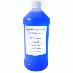 1 Quart Copper Plating Solution with Anode & Brighteners, Electroplating, 32oz