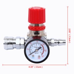 1/4″ 175PSI Air Pressure Regulator For Air Compressor System Pressure Gauge