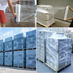 4 Rolls 18″ X 1500 FT Hand Stretch Plastic Film Shrink Pallet Wrap 80 Gauge