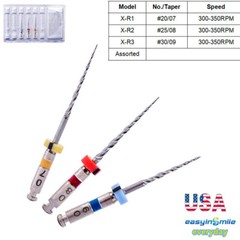 Dental Endo Files Endodontic Niti Rotary Files For Root Canal Retreatment 3Pcs