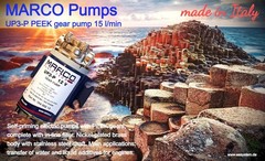 Marco UP3-P pump with polymer impellers 15 l/min 2 bar 12V made in Italy
