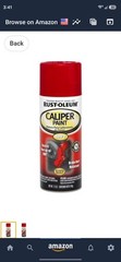 Rust-Oleum Red Caliper Paint 12 oz Aerosol Spray High Temp Rust Resistant 2ct