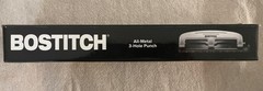 Bostitch All- Metal 3 Hole Punch 12 Sheet Capacity Integrated Paper Guide