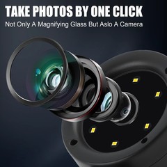 Digital Magnifier 2.4″ Screen 100X Magnifying Glass 1080P Camera Video LED Light