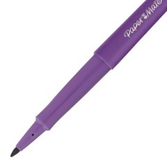 Paper Mate Flair Felt Tip Gumdrop Grape Medium Point Pen Metal Clip 12 Pens New
