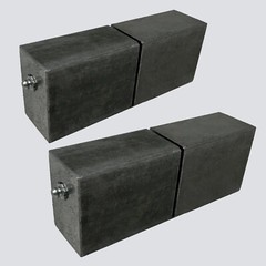 6″ Square Barrel Hinge Heavy Duty Weld on for Metal Gates / Doors | Pair