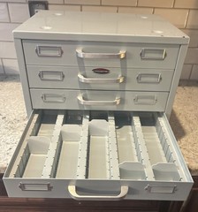 NEUMADE 5-Drawer STACKABLE Photography Metal File Cabinet 15.5” W x 13”H x 12”D