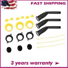 3 Kit Old Style Replacement Gas Can Spout with Nozzles Screw Collar Vent Caps