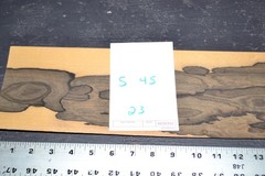 Ziricote Raw Wood Veneer Sheet 5 x 45 inches 1/42nd 42083-52