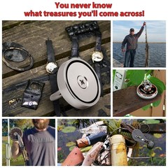 FINDMAG 1000 LBS Pulling Force Magnet Fishing Kit Fishing Magnets with Rope, Pre