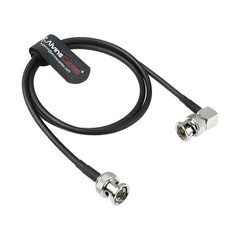 12G SDI Shielded Cable BNC to 75 Ohm Straight to Right Angle for RED 50cm 19in
